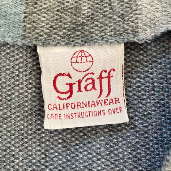 Vintage Graff Light Blue & Gray Skirt & Jacket Suit Set 10 - Picture 2 of 14